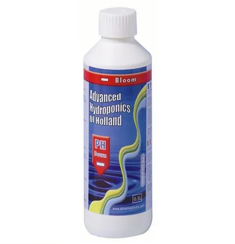 pH DOWN BLOOM 0,5L, REGULATOR OBNIŻAJĄCY pH NA KWITNIENIE - ADVANCED HYDROPONICS OF HOLLAND