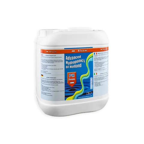 pH DOWN BLOOM 5L, REGULATOR OBNIŻAJĄCY pH NA KWITNIENIE - ADVANCED HYDROPONICS OF HOLLAND