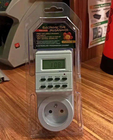 !-PROGRAMATOR CZASOWY ELEKTRONICZNY VF - TIMER, CYFROWY, 1min, MAX 16A/3680W