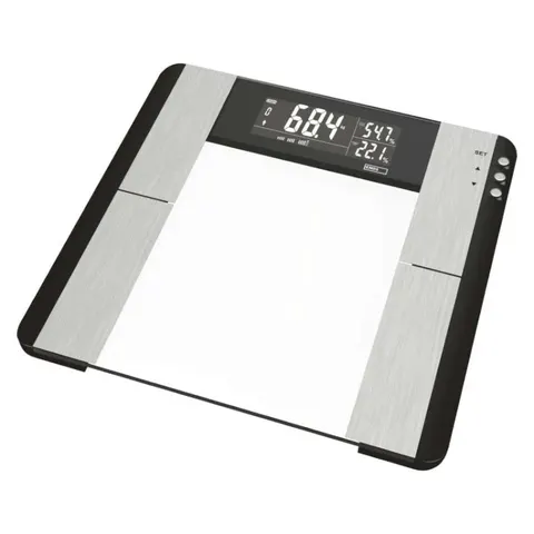 Waga łazienkowa PT-718 cyfrowa LCD, 2xAAA, płaska, hartowane szkło