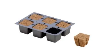 TACA + PODŁOŻE DO WYSIEWU - EAZY PLUG, 6szt. 14x9cm (kostka 35x35xh30mm), easy plug