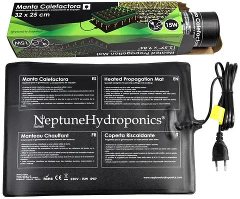 MATA GRZEWCZA 15W / 32x25cm, DO PROPAGATORÓW / UKORZENIANIA - NEPTUNE HYDROPONICS, IP67