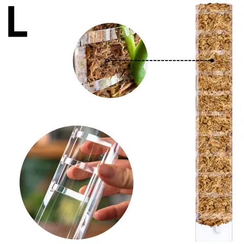 PALIK Z OTWIERANYM FRONTEM "L" 45,5x8cm, DO NAPEŁNIENIA MCHEM TYPU SPAGNHUM, PLANTSCRAPER MOSS POLE