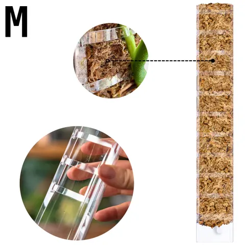 PALIK Z OTWIERANYM FRONTEM "M" 39,5x6cm, DO NAPEŁNIENIA MCHEM TYPU SPAGNHUM, PLANTSCRAPER MOSS POLE