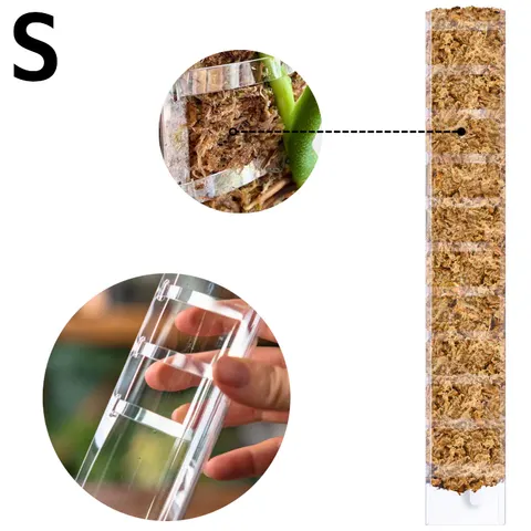 PALIK Z OTWIERANYM FRONTEM "S" 34x4,5cm, DO NAPEŁNIENIA MCHEM TYPU SPAGNHUM, PLANTSCRAPER MOSS POLE