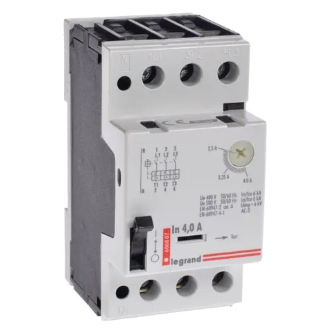 Wyłącznik silnikowy 3P 1,5kW 2,5-4A M 250 4A; 606807 LEGRAND