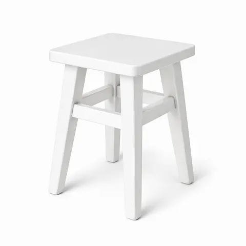 Taboret Kwadrat Biały