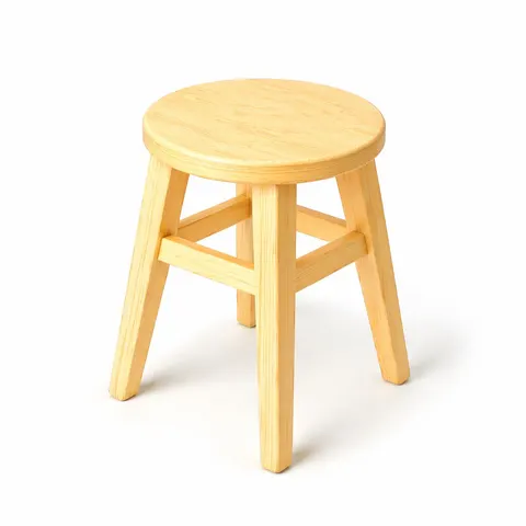 Taboret Okręgły Sosna