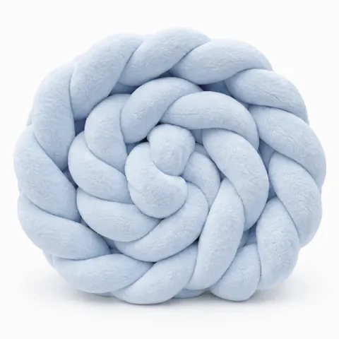 Ochraniacz Warkocz do łóżeczka 180CM BABY BLUE