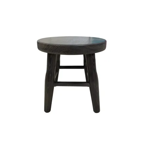 Taboret Bukowy 30 Okrągły Grey