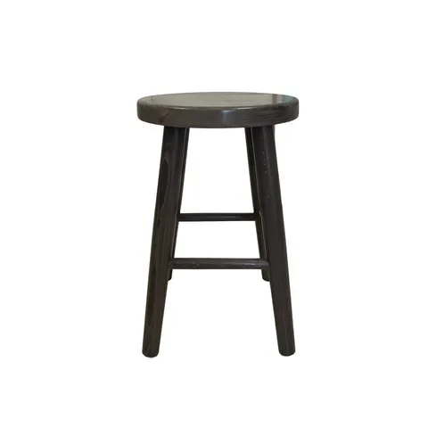 Taboret Bukowy 45 Okrągły Grey