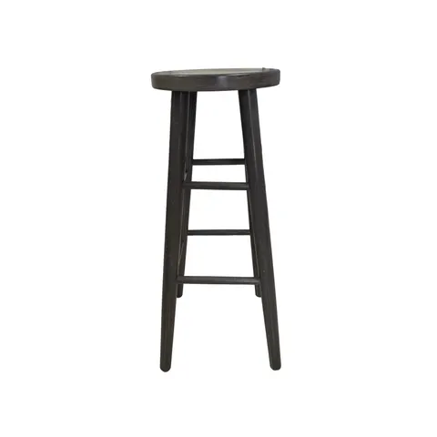 Taboret Bukowy 80 Okrągły Grey