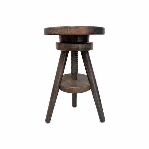 Taboret Bukowy Regulowany Grey