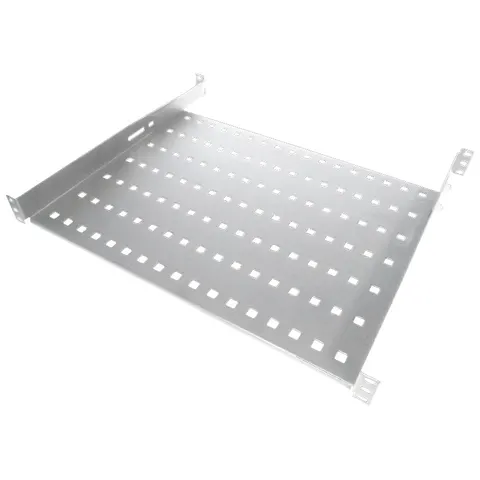 Półka stała 19" 1U głęb.350mm kolor czarny, 4 punkty mocowania