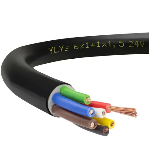 Przewód samochodowy YLY-s 6x1,0+1x1,5 24V, krążek 100m; ELEKTROKABEL