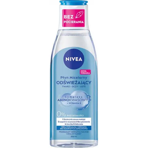 NIVEA Płyn micelarny do cery normalnej i mieszanej ODŚWIEŻAJĄCY, 200 ml