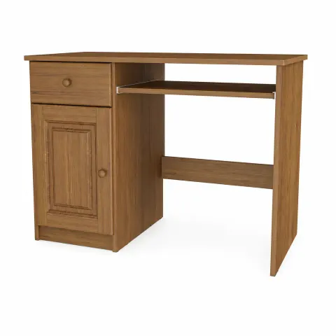 Biurko Drewniane Sosnowe 100 cm MB 105 Lewe Dąb