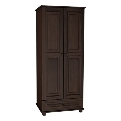 Szafa II Drewniana Sosnowa 80cm Wieszak+Szuflada MB 65 Orzech