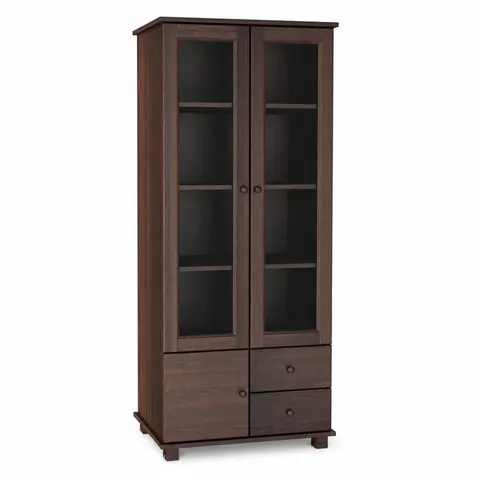 Witryna Drewniana Sosnowa MB 101 80cm Orzech