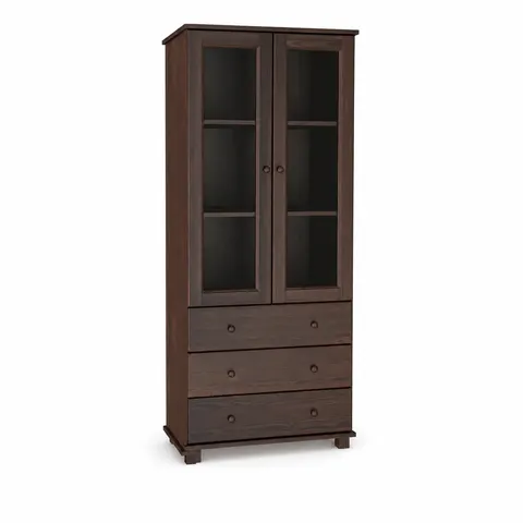 Witryna Drewniana Sosnowa MB 104 80cm Orzech
