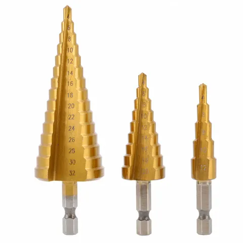 Wiertło stopniowe 4-32 mm zestaw 3 szt