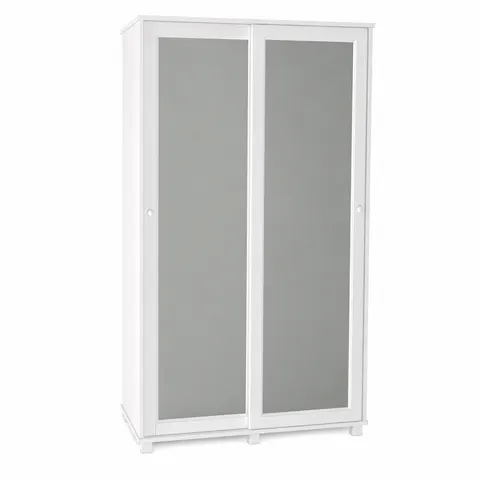 Szafa II Drewniana Sosnowa 90cm Wieszak Drzwi przesuwne MB 81 Biała