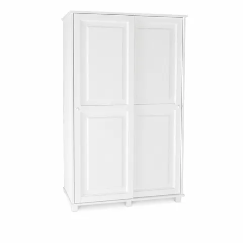 Szafa II Drewniana Sosnowa 80cm Wieszak Drzwi przesuwne MB 82 Biała