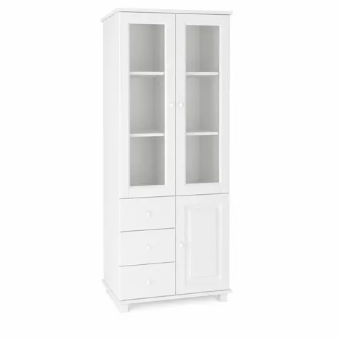 Witryna Drewniana Sosnowa MB 67a 80cm Biała