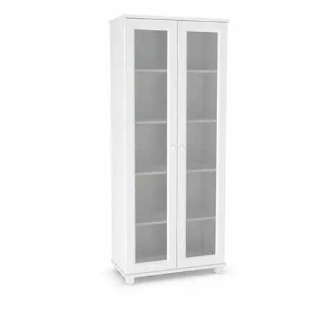 Witryna Drewniana Sosnowa MB 106 80cm Biała
