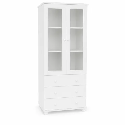 Witryna Drewniana Sosnowa MB 104 80cm Biała