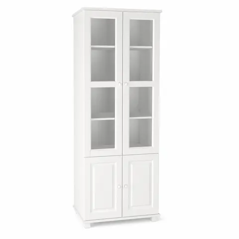 Witryna Drewniana Sosnowa MB 102 90cm Biała