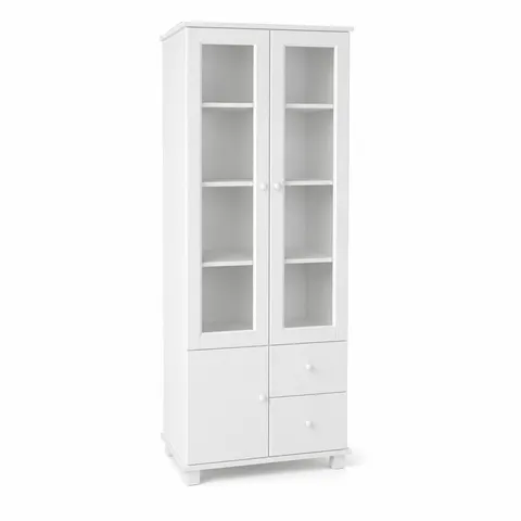Witryna Drewniana Sosnowa MB 101 80cm Biała