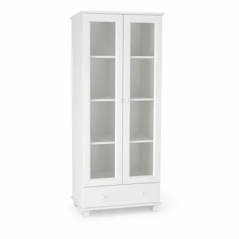 Witryna Drewniana Sosnowa MB 68a 90cm Biała
