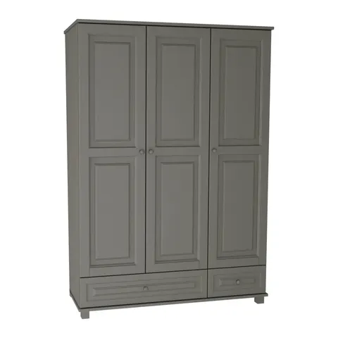 Szafa III Drewniana Sosnowa 120 cm Wieszak+Półki+Szuflada MB 62 Szara