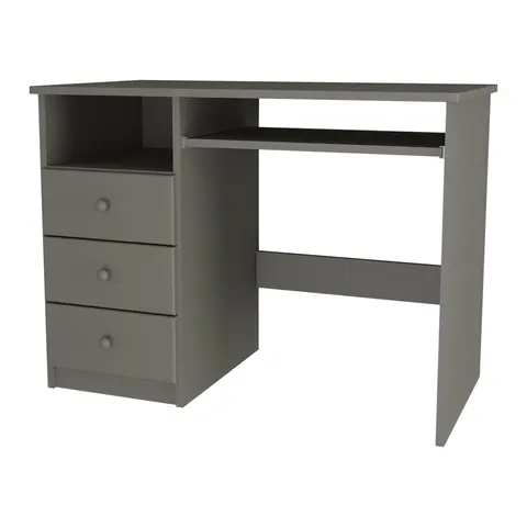 Biurko Drewniane Sosnowe 100 cm MB 103 Lewe Szara