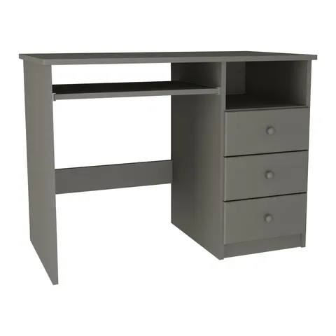 Biurko Drewniane Sosnowe 100 cm MB 103 Prawe Szare