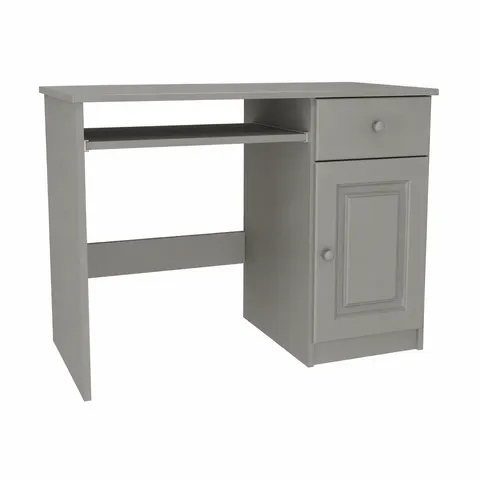 Biurko Drewniane Sosnowe 100 cm MB 105 Prawe Szare
