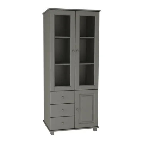 Witryna Drewniana Sosnowa MB 67a 80cm Szara