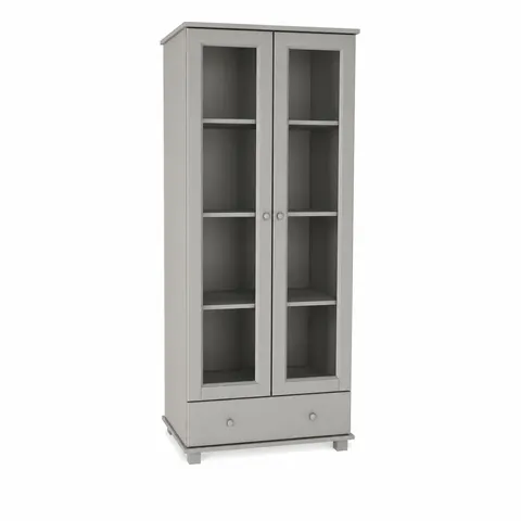 Witryna Drewniana Sosnowa MB 68a 90cm Szara