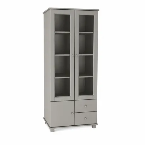 Witryna Drewniana Sosnowa MB 101 80cm Szara
