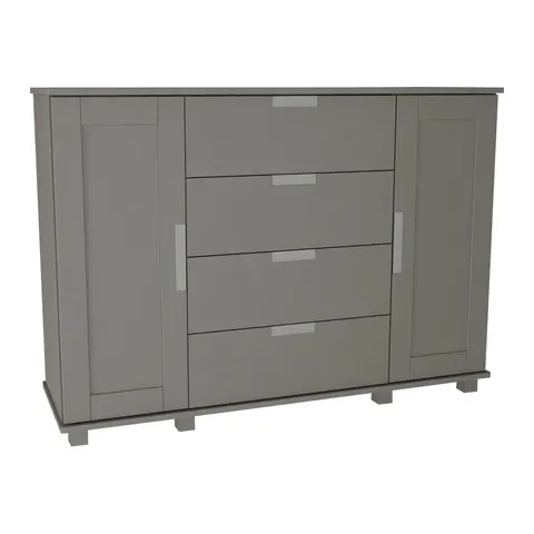 Komoda Drewniana Sosnowa Legna MB 4 140x100 Szara