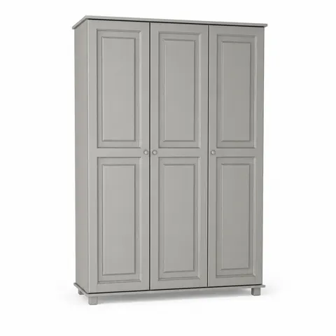 Szafa III Drewniana Sosnowa 120 cm Wieszak+Półki MB 63 Szara