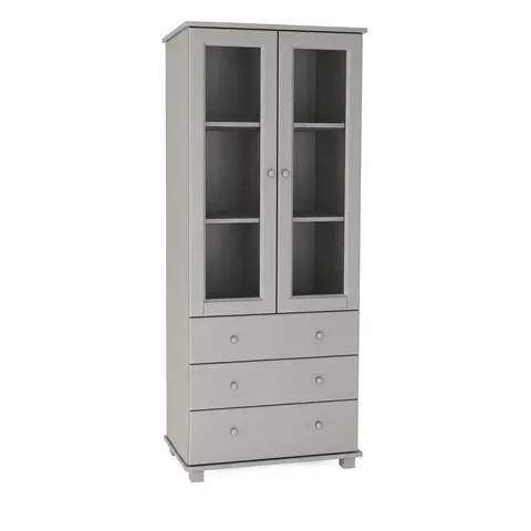 Witryna Drewniana Sosnowa MB 104 80cm Szara