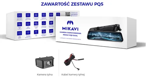 Mikavi PQ5 - Kamera tylna + przewód 6,5 metra