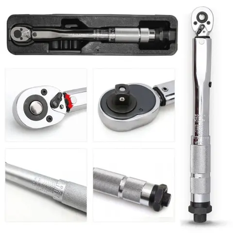 KLUCZ DYNAMOMETRYCZNY DO KÓŁ 1/4" 6.35mm 5/25Nm CrV +- 4% DWUSTRONNY