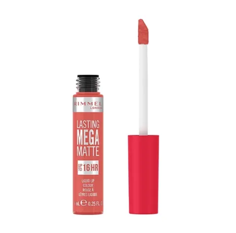 Rimmel Lasting Mega Matte - Płynna pomadka do ust - 600 Coral Sass 7,4 ml