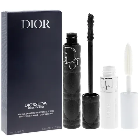 Dior Zestaw dla kobiet - Diorshow Overvolume Mascara - Tusz to rzęs 090 For Full Lashes 6g + Primer do rzęs Mini 4d Maximizer Primer 4 ml