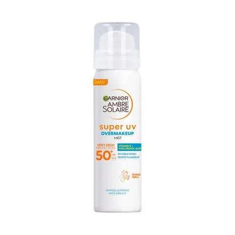 Garnier Ambre Solaire Super Uv Overmakeup Mist - Mgiełka Ochronna do Twarzy SPF50+ - 75 ml