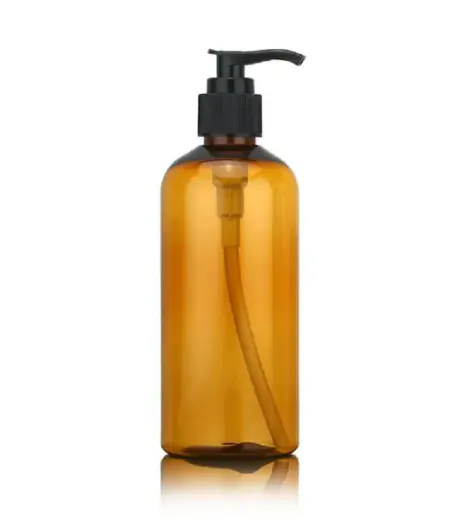Butelka plastikowa bursztyn z dozownikiem - 200ml
