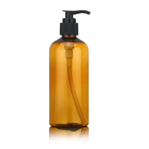 Butelka plastikowa bursztyn z dozownikiem - 200 ml